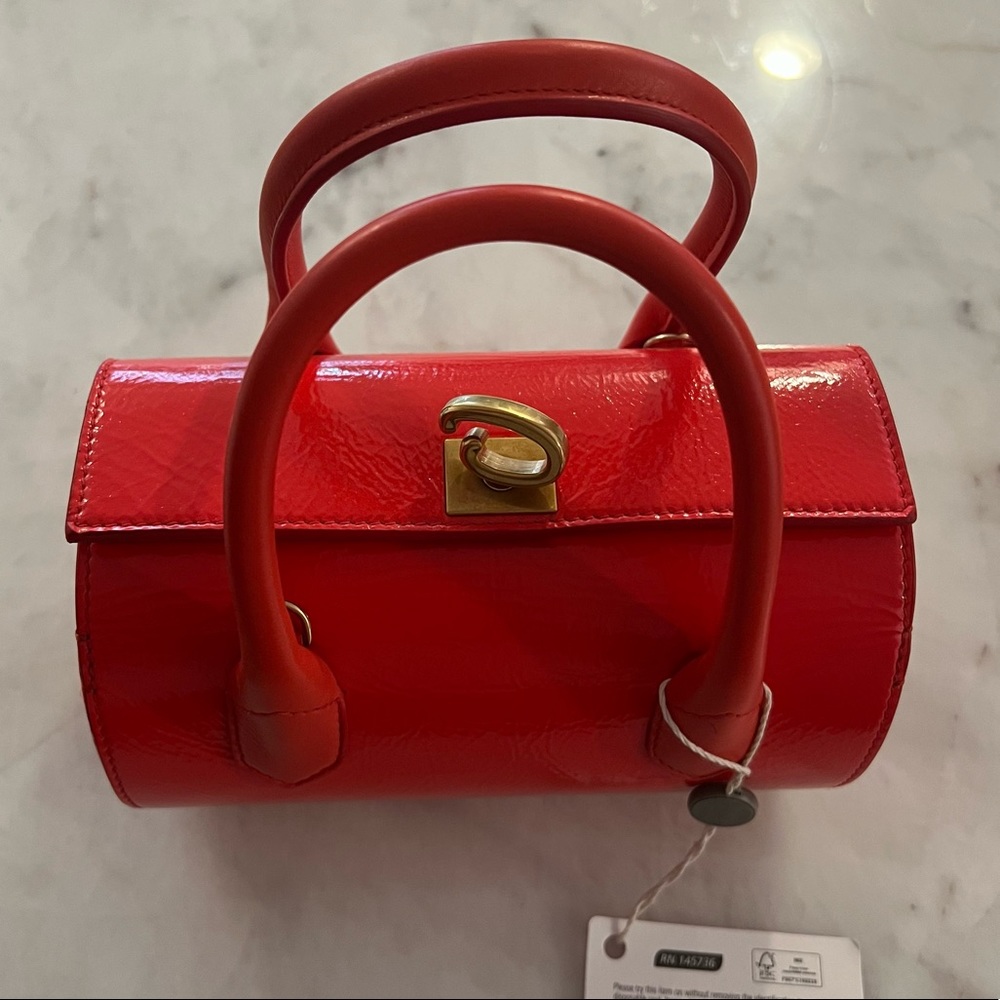 Oscar de la Renta mini barrel bag